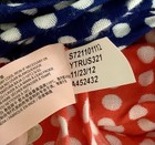 JUICY COUTURE $58 POLKA DOT OBLONG SCARF SIREN TWILIGHT ANGEL red white blue S — photo 5