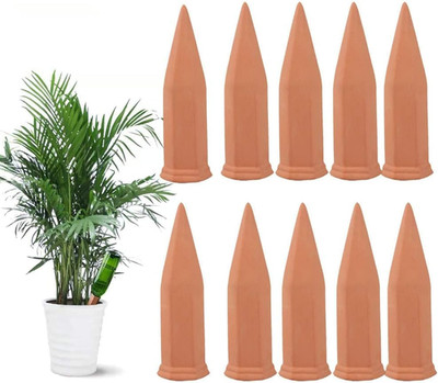 10 Pack Plant Watering Devices Terracotta Plant Watering Spikes Wine Bott