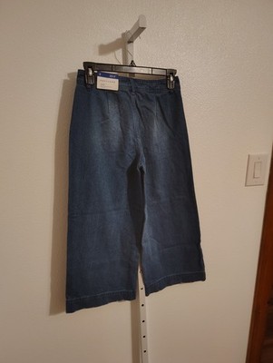 Popsugar Cropped Wide Leg Jeans Size 2 NWT High Rise Cotton 23.5 '' Inseam