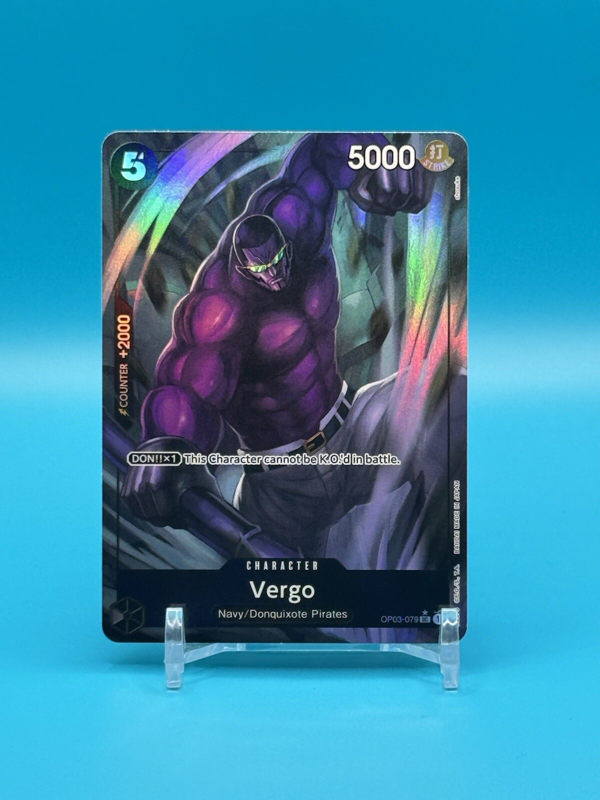 Vergo - OP03-079 UC - Full Art - One Piece CCG - Premium Booster -The Best- NM