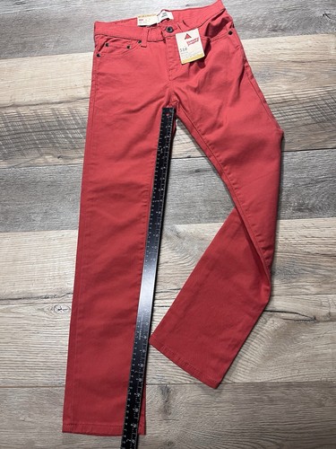 LEVI'S 510 Skinny Fit Jeans Boy's Size 12 Reg Baked Apple Pink Stretch Denim NWT - Picture 3 of 10