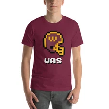 Washington Commanders NES Football Helmet 8-bit Tecmo Super Bowl Retro T-Shirt