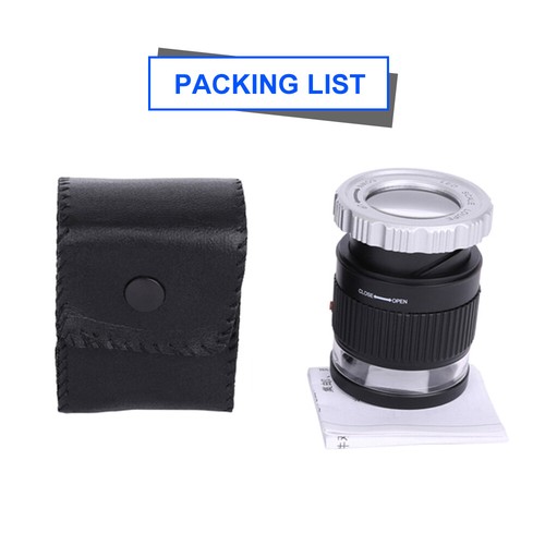 LED Scale Loupe 30X Adjust Magnification Magnifier Cylinder Type Mirror J3T6 - Picture 4 of 8