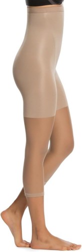 High-Waisted Footless Pantyhose with Core Control - Flawless Shapewear for Women - Picture 4 of 7