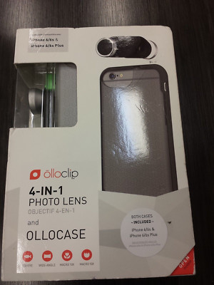Olloclip 4-in-1 Photo Lens for iPhone 6 6s or Plus grey cases for std or + New