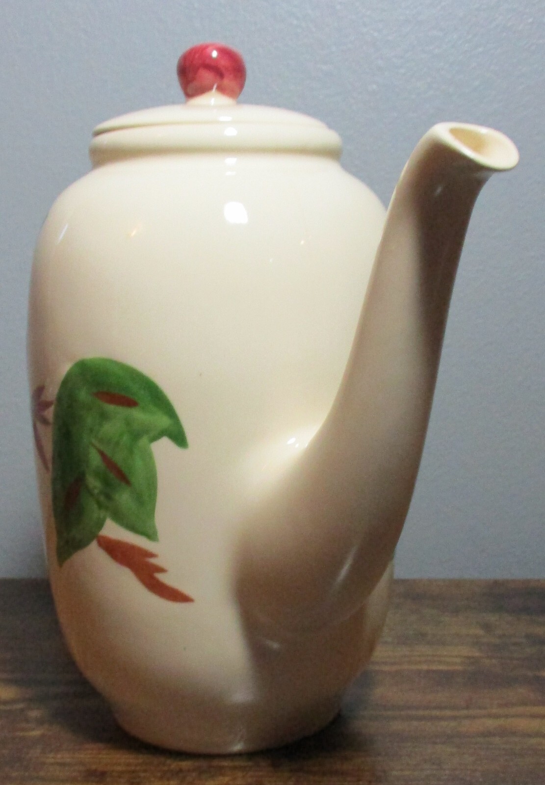 Rare FRANCISCAN Hand Painted APPLE Coffee Pot, 7.5" Made in ENGLAND