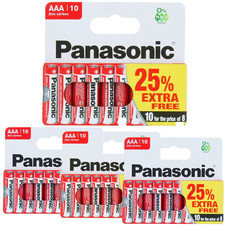 40x AAA Genuine Panasonic Zinc Carbon Batteries - New LR03 1.5V MN2400