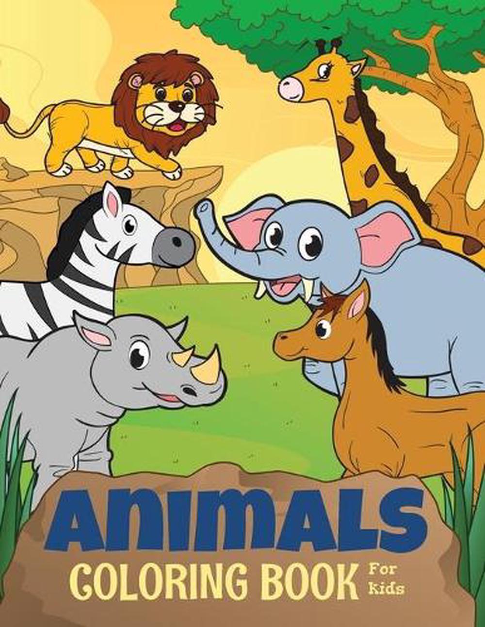 Animals Coloring Book for Kids by Daphni Coloring Books (English) Paperback Book