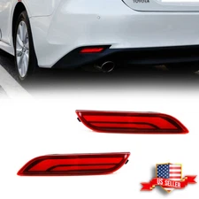 Pair Red Rear Reflector Tail Brake Turn Signal Lights For Toyota Camry 2018-2022