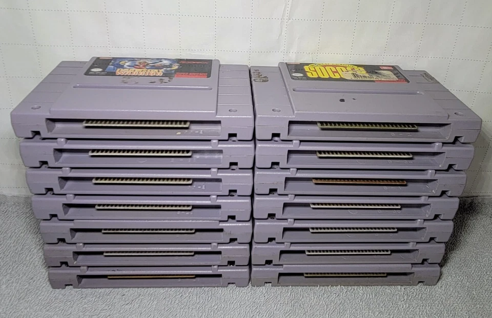 Super Nintendo SNES Game Lot (14) - The 7th Saga, Toys, Mario, Final Fantasy + - Image 4 of 4