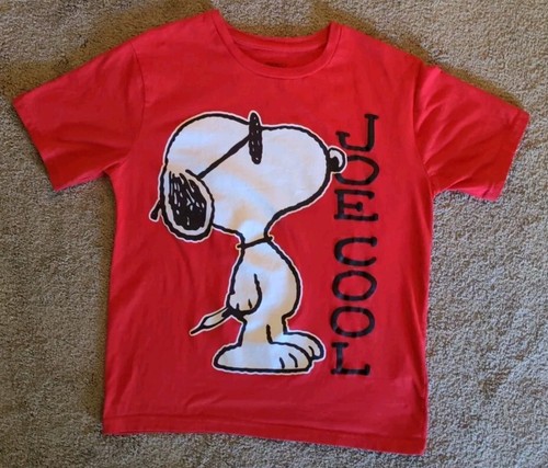 Peanuts Jungen Gr. 14-16 rot "Joe Cool" Kurzarm T-Shirt Baumwolle neuwertig