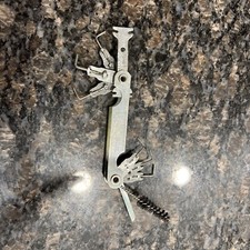 VINTAGE HANDY POCKET 6-WIRE SPARK PLUG GAUGE TOOL & BRUSH - MADE IN USA