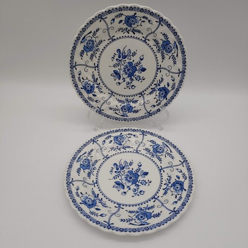 Dos (2) Platos de Pan Johnson Brothers INDIES Azul 6" Hechos en Inglaterra - Imagen 2 de 11