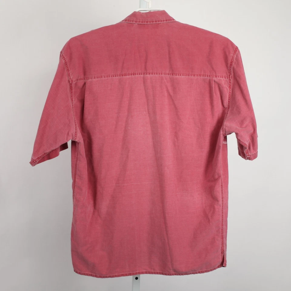 The J Peterman Company Shirt Mens Extra Large Red Floral Loop Collar Camp - Image 3 of 4