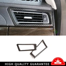 L&R AC Air Outlet Vent Cover Trim 2PCS For BMW 7 Series 2009-2014 Carbon Fiber