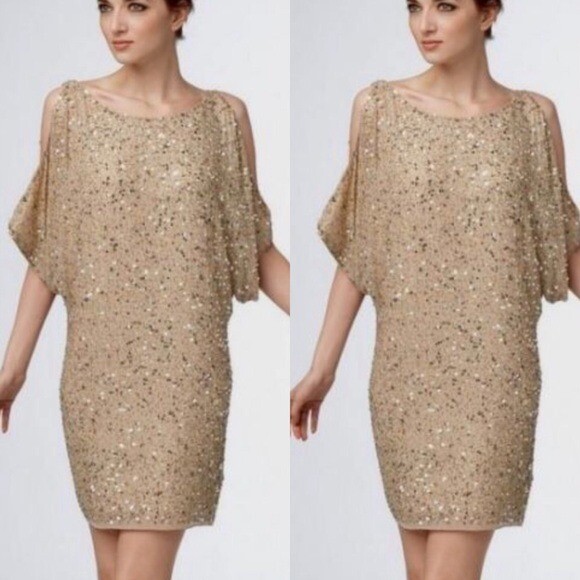 marina gold dress Marina Rinaldi Sequinned Maxi Dress In Gold - 30% Off