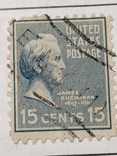 U.S. Postage  ~ Blue James Buchanan/1857-1861 Stamp 
