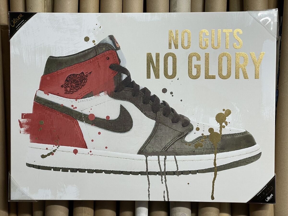 Jordan 1 x Oliver Gal Canvas Wall Art Sneaker “No Guts No Jordan 1 x Oliver Gal Canvas Wall Art Sneaker “No Guts No