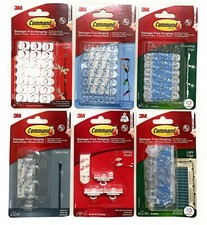 Command Decorating Clips Hanging Hooks Christmas Fairy Lights Hanger - Assoorted