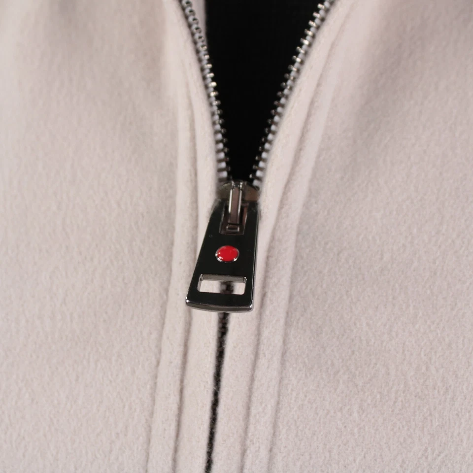 Kired Kiton NWT Furb 100% Cashmere Bomber Jacket Size 50 (M US) In Solid Beige - Image 2 of 4