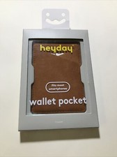 Heyday Cell Phone Wallet Pocket - Tan Suede - Fits Most Smartphones