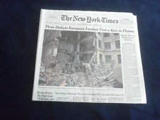 2022 MARCH 16 NEW YORK TIMES - 3 DEFIANT EUROPEAN LEADERS VISIT A KYIV IN FLAMES