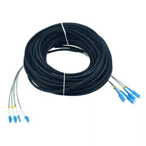 60M Field Outdoor Fiber Cable LC-SC 4 Strand 9/125 Single Mode Fiber Patch Cord