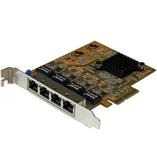 StarTech.com 4 Port PCIe Network Card - Standard Profile- RJ45 Port - Realtek...