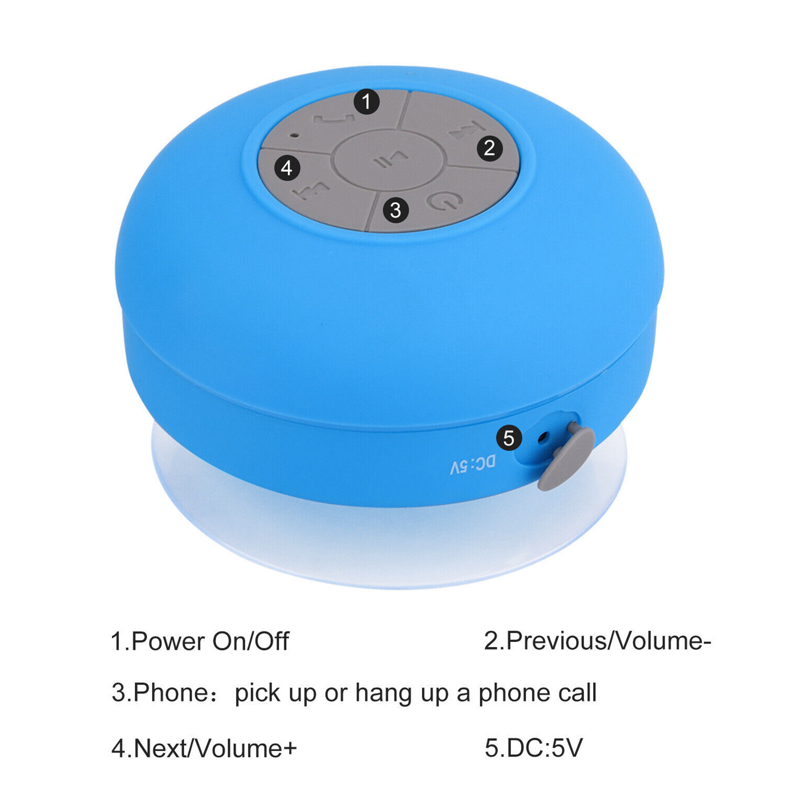 Bluetooth Wireless Speaker Waterproof Shower Mini Resistant Portable