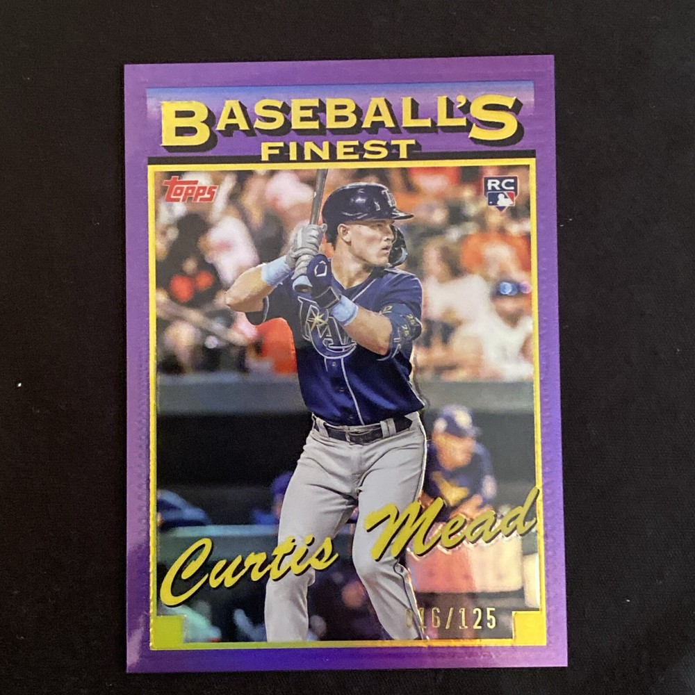 2024 Finest #93-24 Curtis Mead /125 Rookie 1993 Finest Purple Refractor Rays