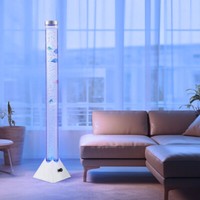 SprudelsäUle WassersäUle Stehleuchte Flurlampe Farbwechsel Fische Rgb Led 120 Cm