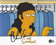 CHAD SMITH SIGNED RED HOT CHILI PEPPERS SIMPSONS  8x10 PHOTO 2 BECKETT BAS COA