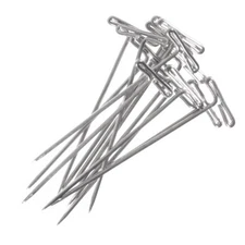 Craft County Steel T-Pins 35 Piece Pack for Macramé, Knotting & Weaving - 1.4"