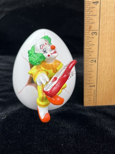 Ceramic Clown White Egg Hatching Red Polka Dot Marvi Mexico Collectible - Picture 8 of 8