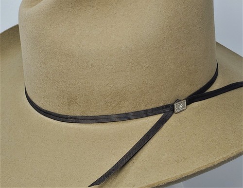 STETSON JOHN WAYNE SIZE 6 7/8 BLACK GUS STYLE PEACEMAKER 4X WOOL COWBOY HAT - Picture 2 of 4