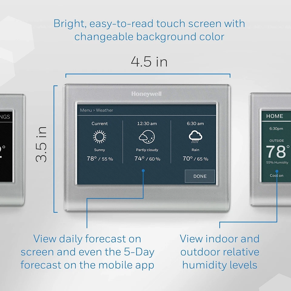 WiFi Smart Color Thermostat Programmable Touchscreen Energy Saving Home Control - Image 3 of 4