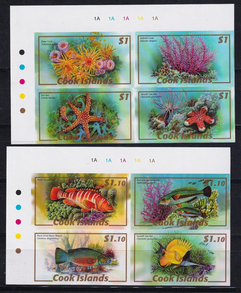 Cook 2007 Mi. 1579-86 U ** MNH Fische Korallen IMPERFORATED ungezähnt - Bild 1 von 1