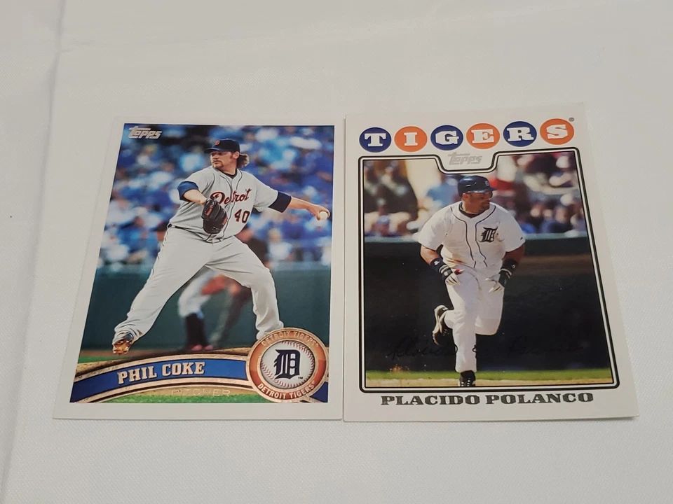 Lote De 18 Tarjetas Coleccionables Detroit Tigers Coleccionables Surtidas 1984-2021 Muy Buenas Foto 3 de 4