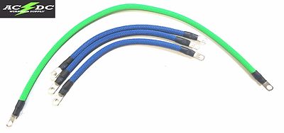 HONDA BRAIDED GROUNDING KIT # 6 GAUGE WIRE GROUND EARTH CABLE 4 PC (3@12'',1@24'')