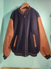 Kirkland Signature Varsity Jacket - Large Brown Wool Blend