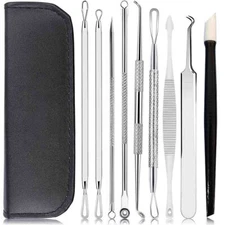 9 Pcs Pimple Remover Tool Kit, Blackhead Extractor Comedone Acne Spot Popper