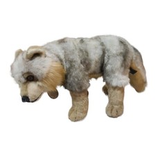 1996 Aurora Classic Handcrafted Realistic Wolf Plush Stuffed Animal Standing