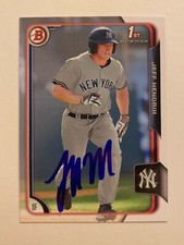 Jeff Hendrix Signed Bowman #192 2015 Card New York Yankees Auto MLB RAD