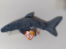 Ty Beanie Baby 1996, Crunch The Shark, Retired with Errors 