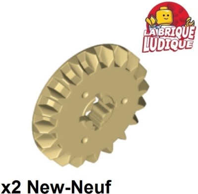 Lego Technic 2x Zahnrad Ritzel Gear 20 Tooth Bevel beige/hellbraun 32198 NEU