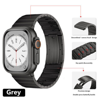 Titanium Steel Band Strap For Apple Watch Ultra S8 S7 6 5 SE 38/40/41/42/44/45mm