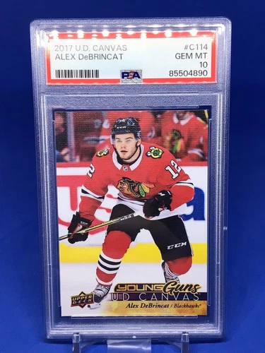 2017-18 Upper Deck Alex DeBrincat Canvas Young Guns Rookie RC PSA 10 Insert SP
