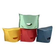 4 Pack Folding Portable Camping Hiking Stools with Handbag Function - Lightwe...