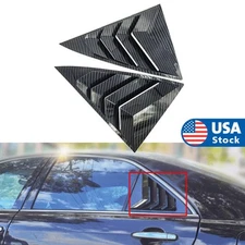 Carbon Fiber Style Rear Side Quarter Window Louver Cover For 12-17 Toyota Camry