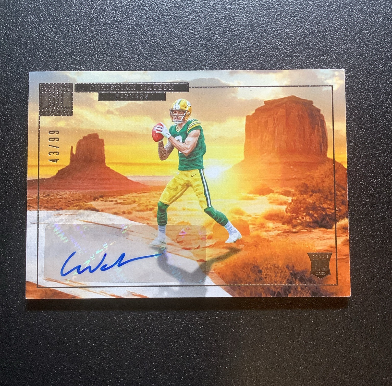 Christian Watson Panini Impeccable Rookie Landscape Autographs #RLACWA Base